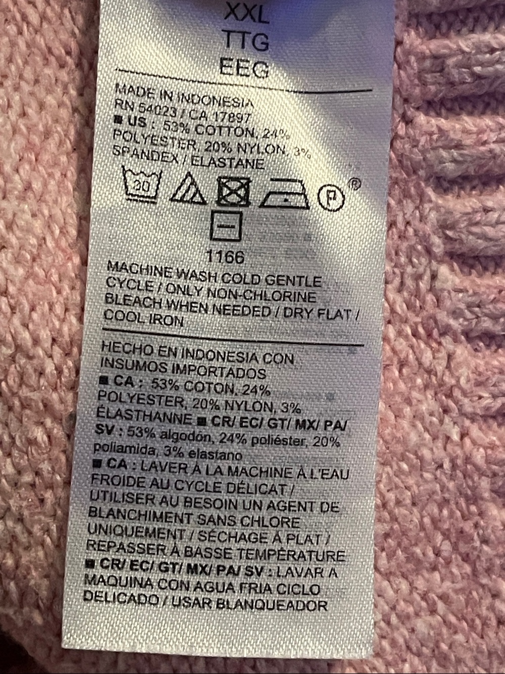 SoSoft Loose Crew-Neck Graphic Sweater Adore- Pink Size XXL - Picture 7 of 7